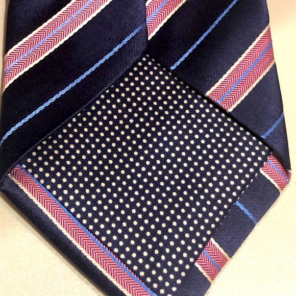 ETON Tie: pink/ blue stripe - Picture 7 of 9